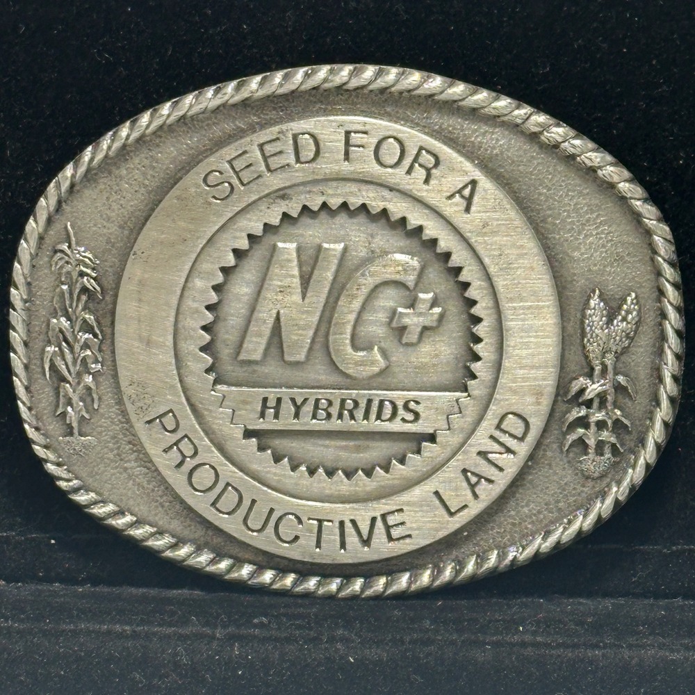 Vintage 1984 NC+ Hybrids Seed For A Productive Land Belt Buckle Limited Edition